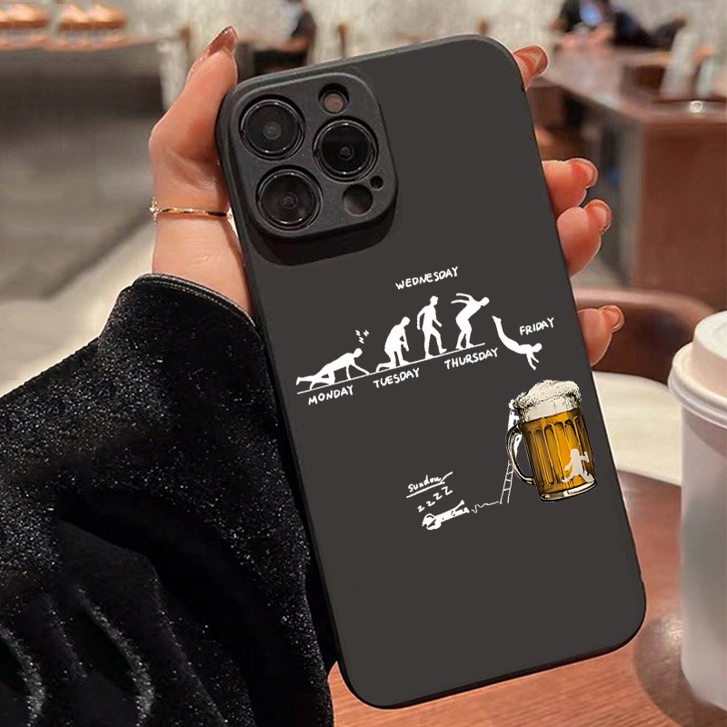 Beer & Wine Downtown - Custodia per telefono creativa con tema