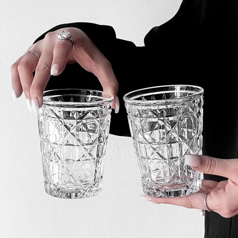 Wine To Beer To Liquor - 2 pz 310ml Vintage Diamond Patterned