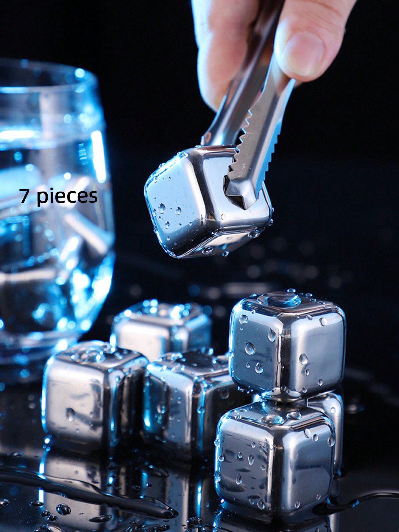 Whiskey Stone Set - Cubetti di ghiaccio in acciaio inossidabile