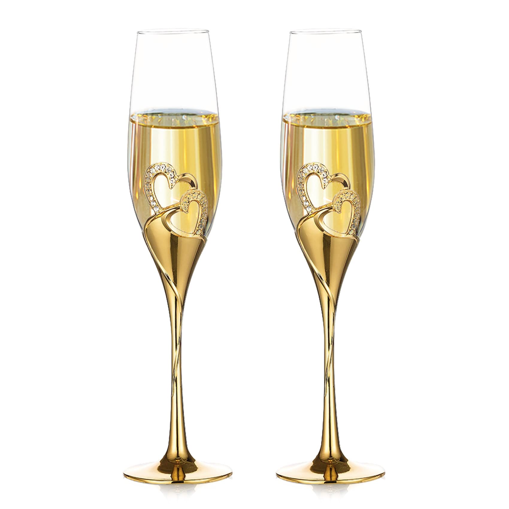 Champagne Flute Pair - Bicchieri da vino rosso da 200