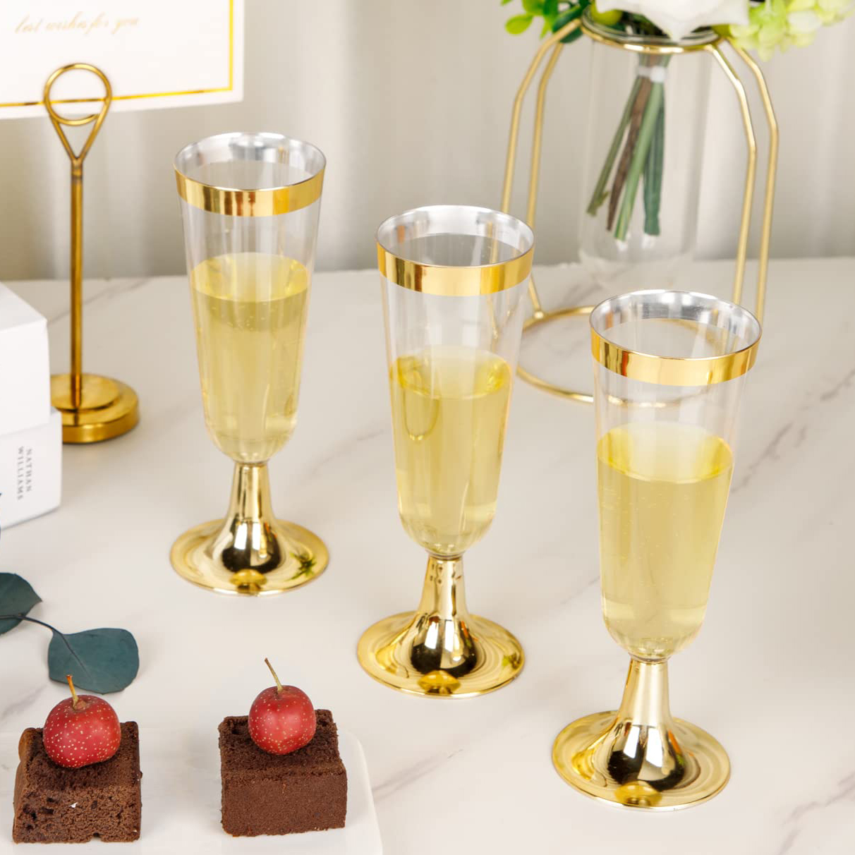 Champagne Flute Pair - 50 pz 5 OZ Usa E