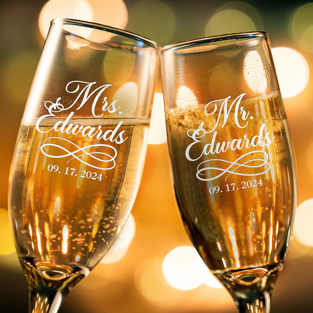 Champagne Flute Pair - Set personalizzato di 2 flauti di