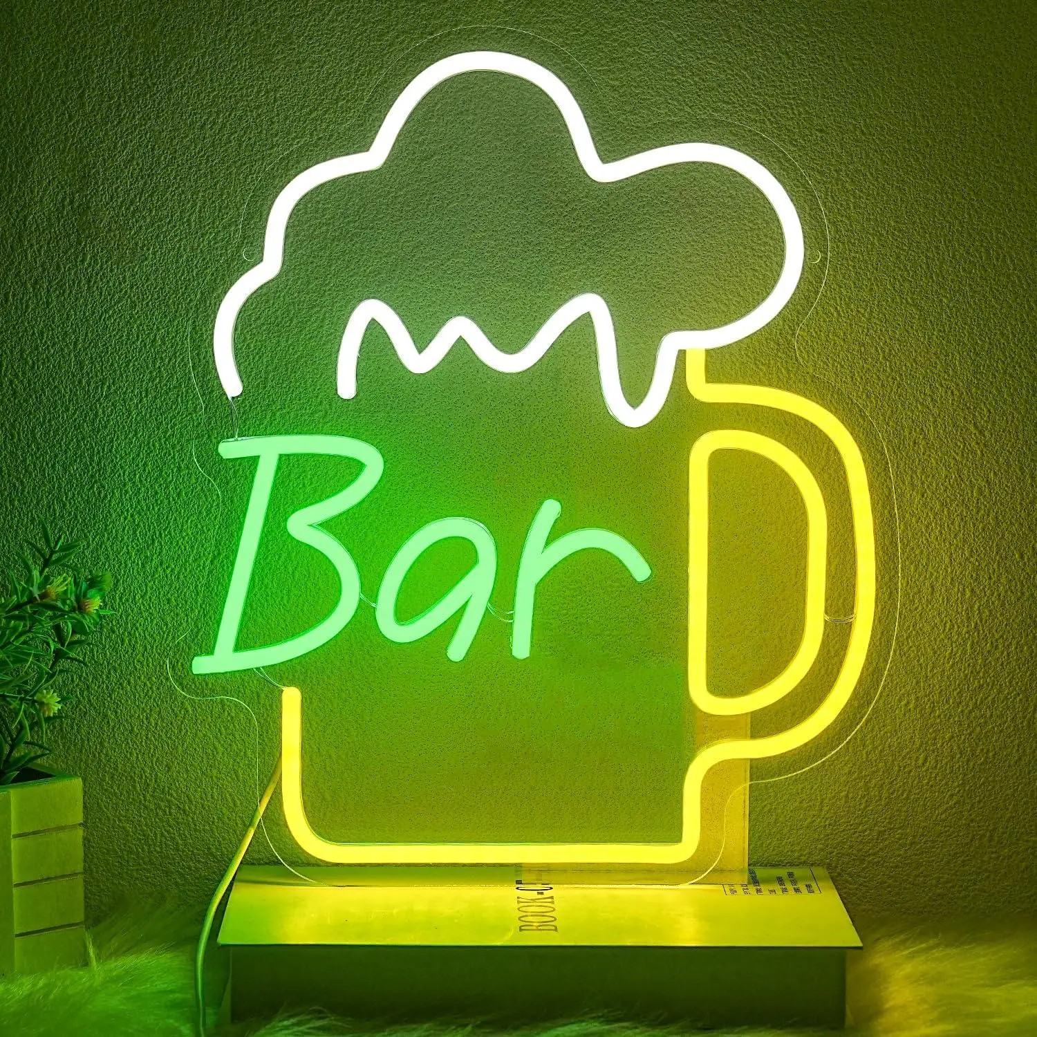 Beer & Wine Downtown - Insegna al Neon per Bar con