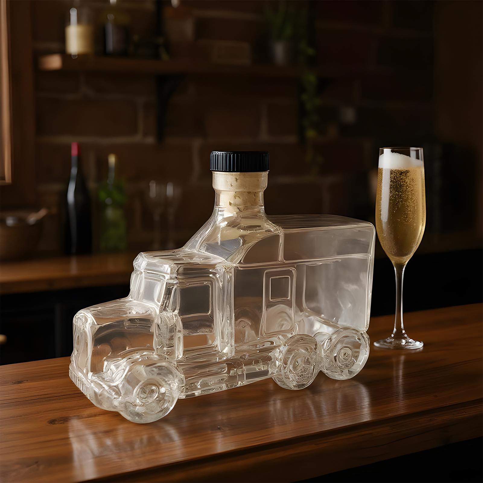 Wine To Beer To Liquor - Decanter per bottiglie decorativo da 375