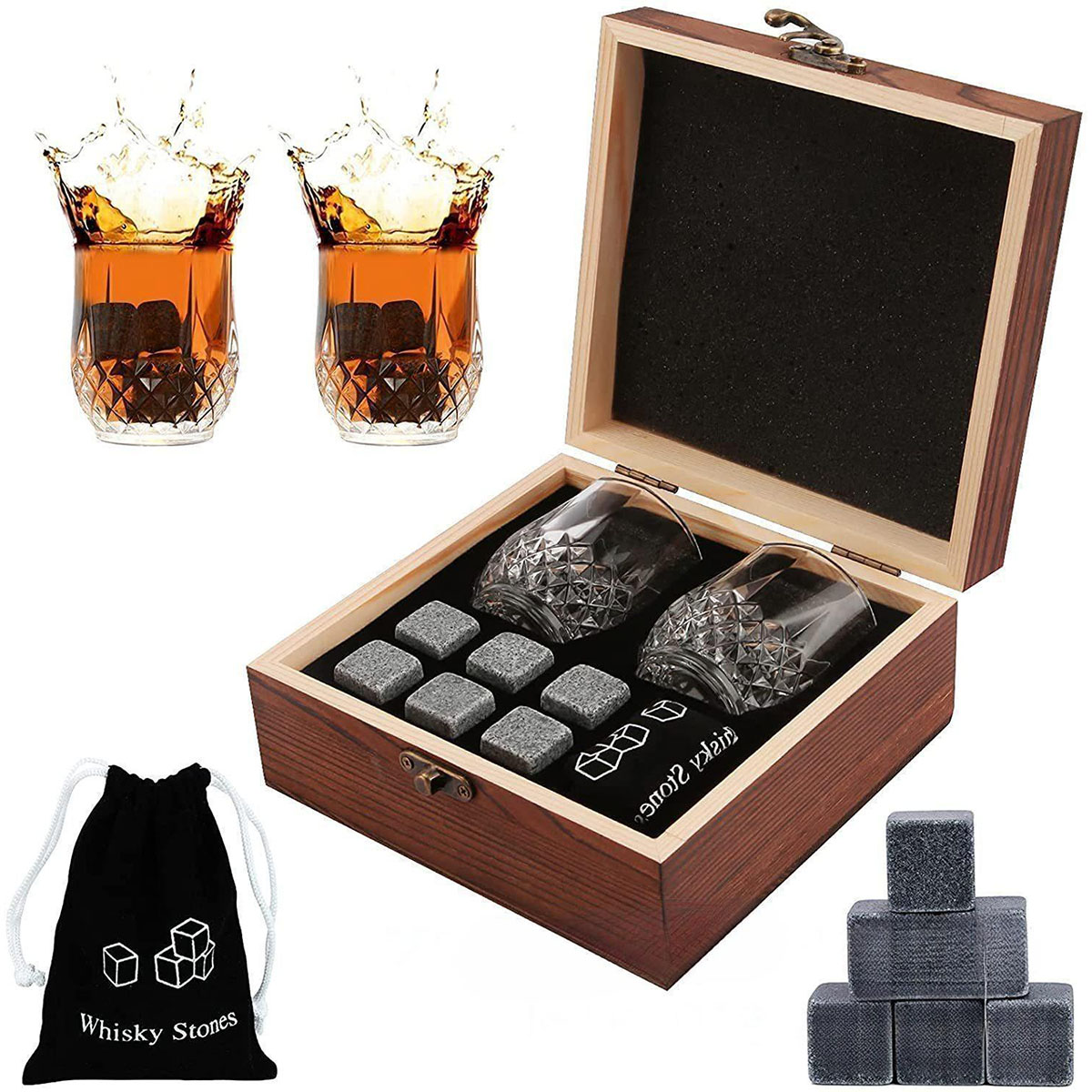 Whiskey Stone Set - Regalo di Natale di San Valentino
