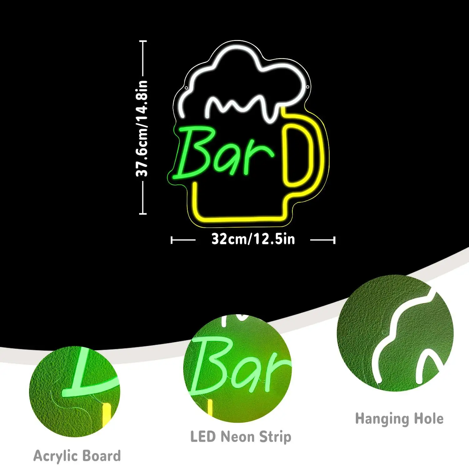 Insegna al Neon per Bar con Lu - Beer & Wine Downtown recensione e prezzo