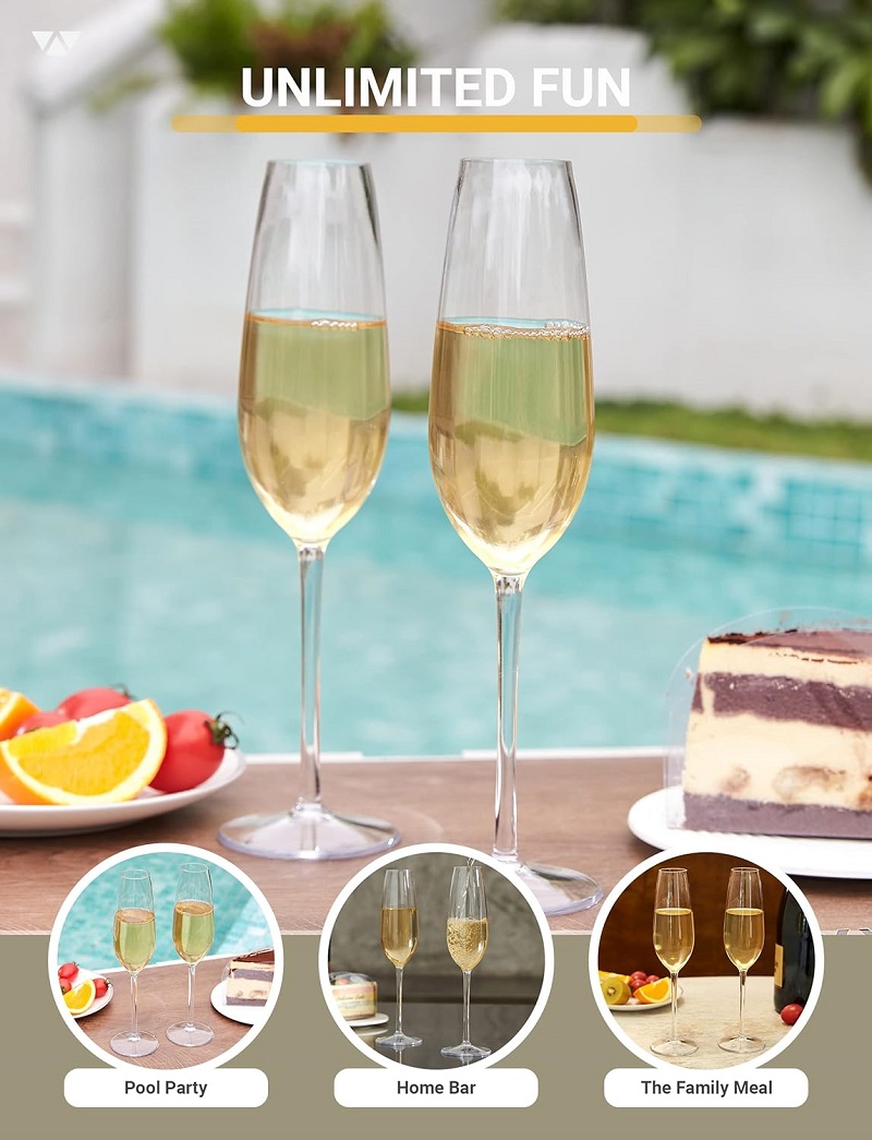 MICHLEY 2/4 pezzi infrangibili - Champagne Flute Pair recensione e prezzo