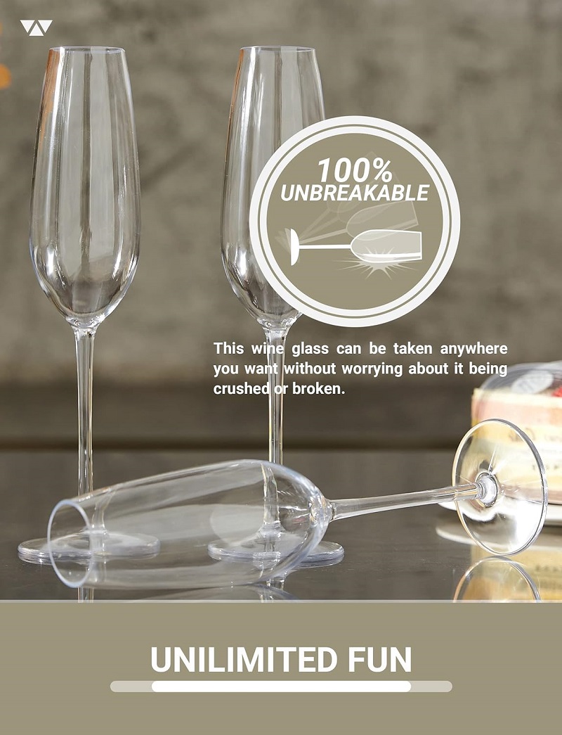 MICHLEY 2/4 pezzi infrangibili - Champagne Flute Pair recensione e prezzo
